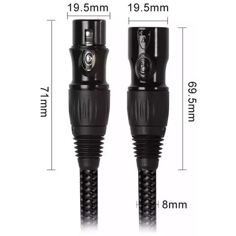 Cavo Di Prolunga Xlr Maschio-femmina - Compatibile Con Microfono, Mixer, Amplificatore E Altoparlante  1,5 Milioni - Foto 2