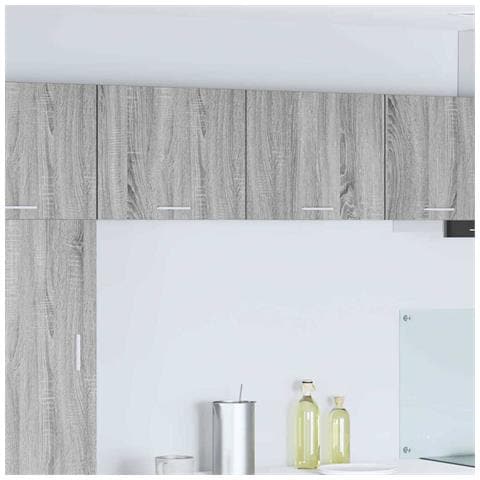 Armadio pensile con porta Riga 2 pcs Grigio Sonoma e Bianco - Foto 2