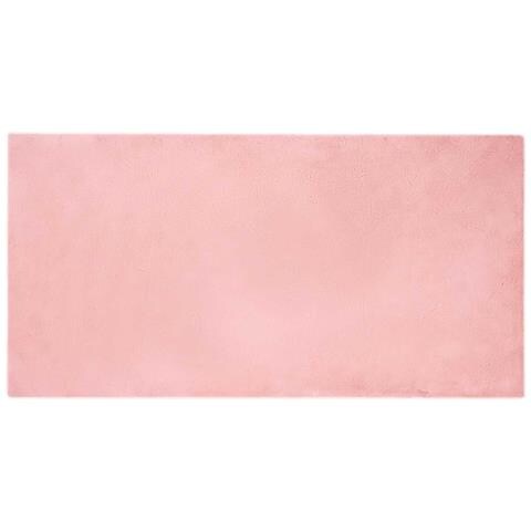 Tappeto in Pelliccia Sintetica di Coniglio Olite Rosa - Foto 1