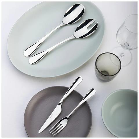 Marilyn Set 24 posate acciaio inox 18/10 - Servizio per 6 Persone - forchetta, coltello, cucchiaio e cucchiaino - Design elegante per tavole moderne - Foto 2