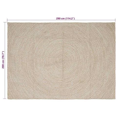 Tappeti per area Naturale e Bianco 200 x 290 cm Juta - Foto 8