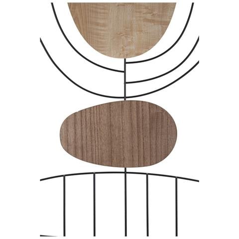 Decorazione In Metallo E Legno Geometrico 8-multicolore-mdf-60x2x80 Cm - Foto 2