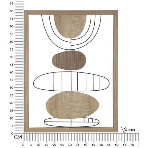 Decorazione In Metallo E Legno Geometrico 8-multicolore-mdf-60x2x80 Cm - Foto 6