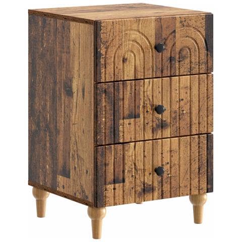 Armadio da Notte con cassetto Legno antico 43x 41 x 66,5 cm - Foto 1