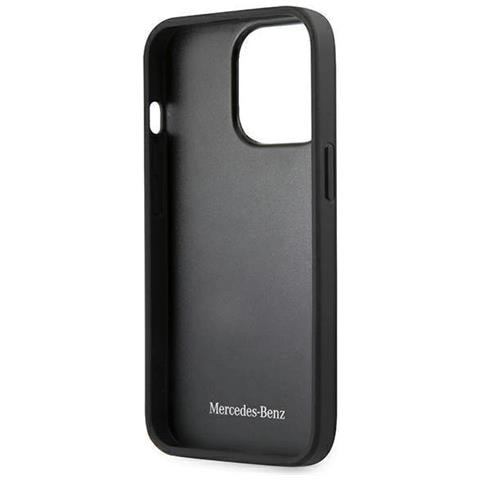 Mercedes Mehcp13lmblbk Iphone 13 Pro / 13 6,1 Nero /nero Custodia In Pelle Con Rete E Logo Metallico - Foto 1