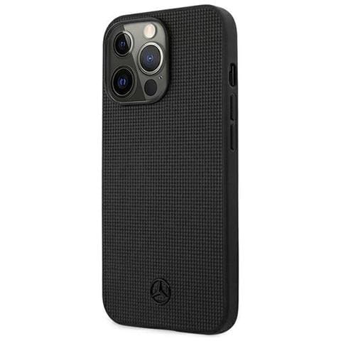 Mercedes Mehcp13lmblbk Iphone 13 Pro / 13 6,1 Nero /nero Custodia In Pelle Con Rete E Logo Metallico - Foto 2