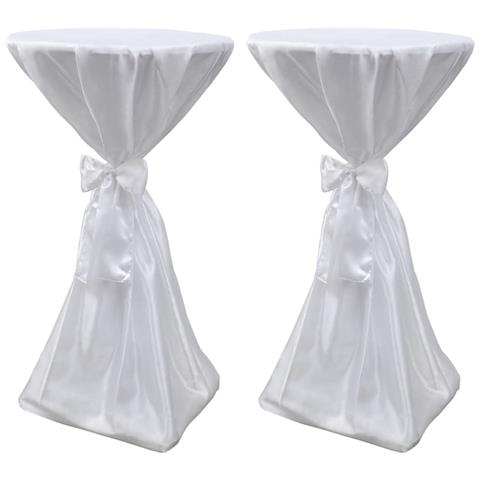 Copritavolo Bianco 70 Cm Con Fettuccia 2 Pezzi - Foto 1