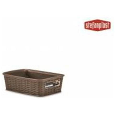 Cestino Elegance Rattan 20x14x6 Tortora - Foto 2