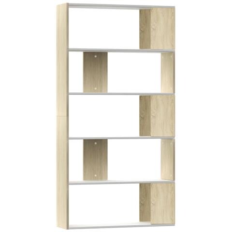 Libreria /Divisorio Bianco e Rovere Sonoma 80x24x159 cm - Foto 1