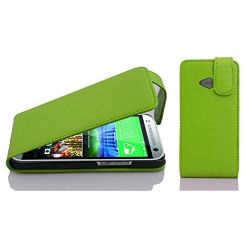 Custodia Compatibile Con Htc One M8 Mini In Verde Limone - Coperchio Protettivo In Design Flip Realizzato In Similpelle Testurizzata - Foto 1