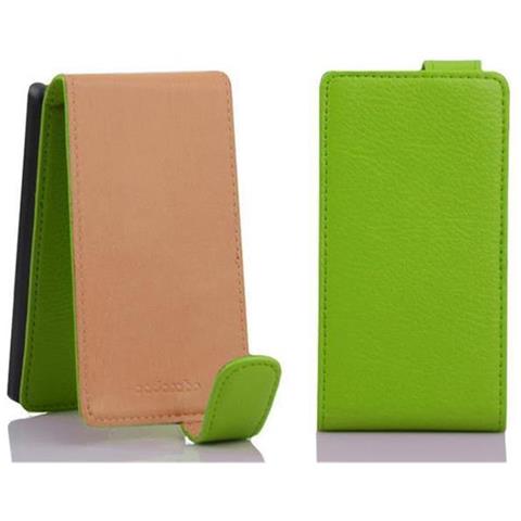 Custodia Compatibile Con Htc One M8 Mini In Verde Limone - Coperchio Protettivo In Design Flip Realizzato In Similpelle Testurizzata - Foto 4