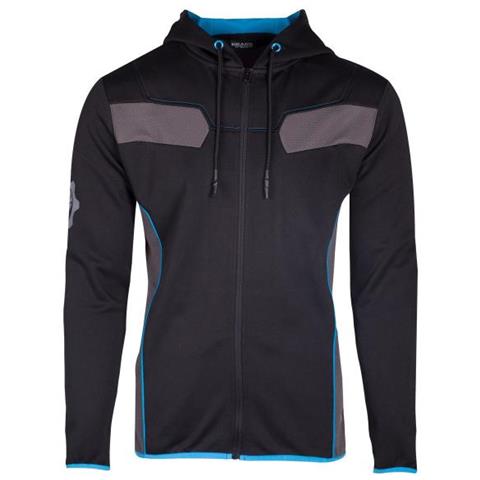 Difuzed Felpa Con Cappuccio (5 Blue Omen Full Length Tech Hoodie, Male, Extra Large, Black [ hd525580gw5-xl]) - Foto 1