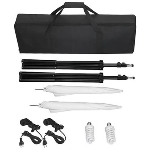 Kit Studio Fotografico Con Fondali Luci E Ombrelli - Foto 10