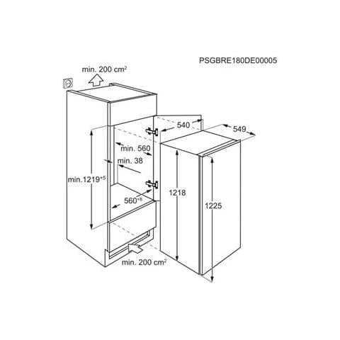 Frigorifero Monoporta da Incasso SFB612F1DS Dynamic Air Classe F Capacità Netta 188 Litri - Foto 6