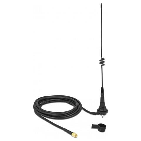 LPWAN 868 MHz Antenna con SMA maschio 4,5 dBi omnidirezionale fissata con cavo di collegamento RG-58 C /U 2,5 m all'esterno nero - Foto 2