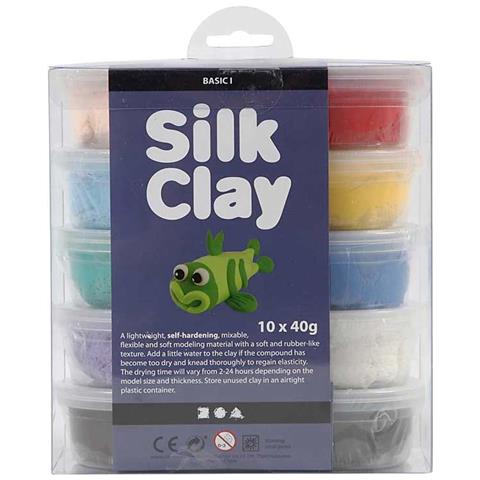 Set Per Modellare Silk Clay® Colori Base - 10 X 40 G - Foto 1