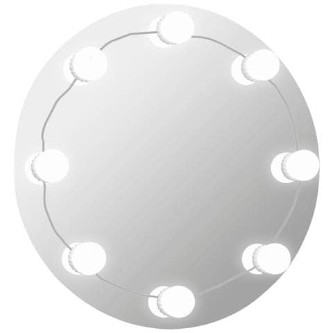 Specchio Da Parete Rotondo Con Luci Led In Vetro - Foto 1