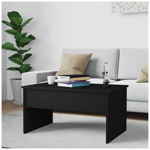 Tavolino Da Salotto Bianco 80x55,5x41,5 Cm In Legno Multistrato - Foto 2