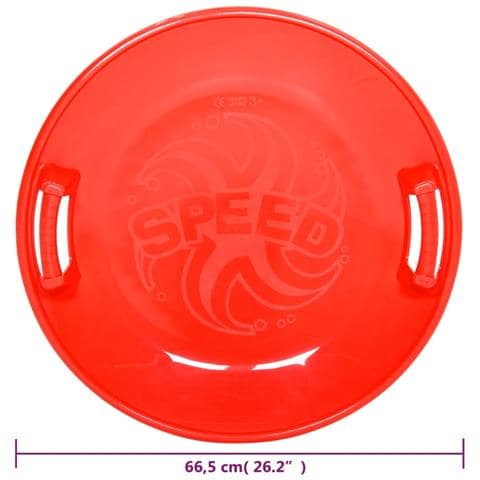 Slittino Rotondo Rosso 66,5 Cm In Pp - Foto 2