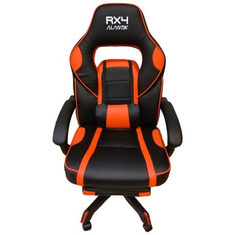Sedia Da Gaming Poltrona Da Gioco Ufficio Regolabile Ergonomica Con Ruote Rosso - Foto 4
