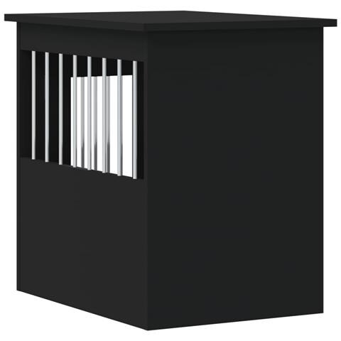 Gabbia Cani Da Arredamento Nera 45x62x59cm Legno Multistrato - Foto 8