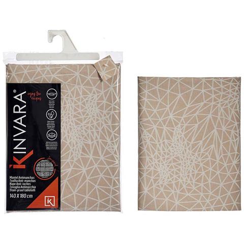 Tovaglia Jacquard Abstract Beige (140 X 180 Cm) - Foto 1