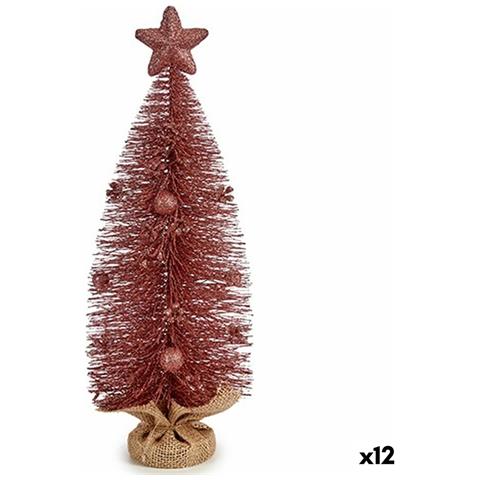 Albero Di Natale Rosa 13 X 41 X 13 Cm (12 Unità) - Foto 1