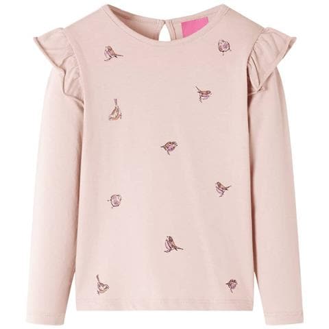 Maglietta Da Bambina A Maniche Lunghe Rosa 104 - Foto 1