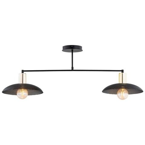Lampada A Sospensione Motif - Nero, Oro - Acciaio Verniciato A Polvere - 82x100x11 Cm - Foto 1