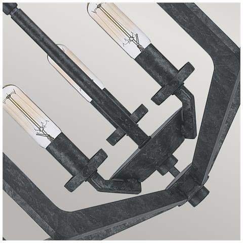 Lampadario Industrial Nordico Vanguard Acciaio Nero Antico 3 Luci E14 - Foto 4