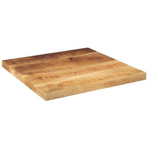 Piano Per Tavolo 60x60x2,5 Cm Quadrato Legno Di Mango Grezzo - Foto 2