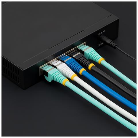 Cavo Ethernet CAT 6a - 7,5m - Acqua - Cavo di rete LAN Low Smoke Zero Halogen (LSZH) - 10GbE 500MHz 100W PoE++ - Filo /Cavo patch schermato S /FTP con spinotto RJ45 antigroviglio e rilievi di trazione - Foto 2