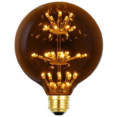 Lampadina Led 3w Luce Calda Attacco E27 Sfera Globo G125 Stella Luminosa 2200k - Foto 2