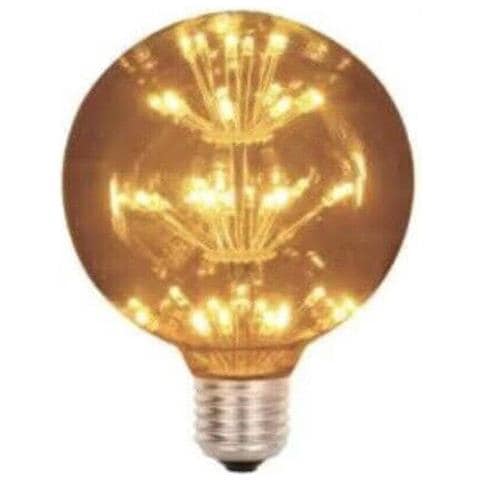 Lampadina Led 3w Luce Calda Attacco E27 Sfera Globo G125 Stella Luminosa 2200k - Foto 1