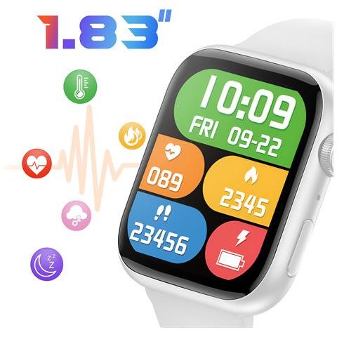 Igo Watch 3 Orologio Connesso Con Chiamata Bluetooth E Tracciamento Della Salute, Bianco - Foto 8