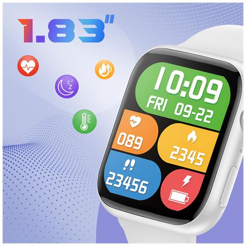Igo Watch 3 Orologio Connesso Con Chiamata Bluetooth E Tracciamento Della Salute, Bianco - Foto 2