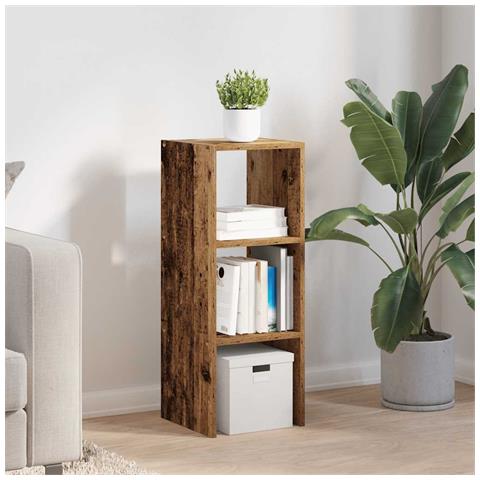 Libreria Impilabili Legno Antico 30x30x80 Cm Legno Multistrato - Foto 3