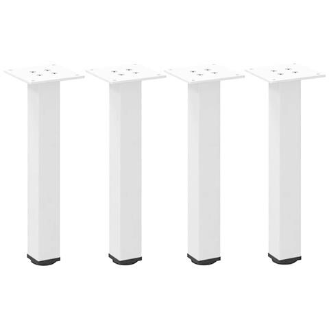 Gambe Per Tavolino 4 Pz Bianco 42-44 Cm In Acciaio - Foto 2