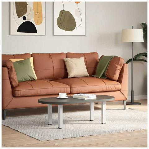 Gambe Per Tavolino 4 Pz Bianco 42-44 Cm In Acciaio - Foto 3