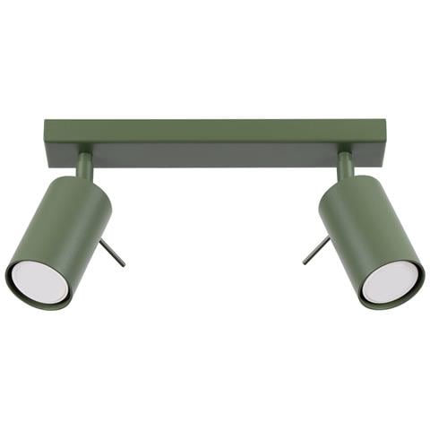 Lampada Da Soffitto Ring 2 Verde Oliva Sl. 1501 - Moderno Lampada Da Soffitto Verde Oliva 17x30x6 Cm - Foto 1