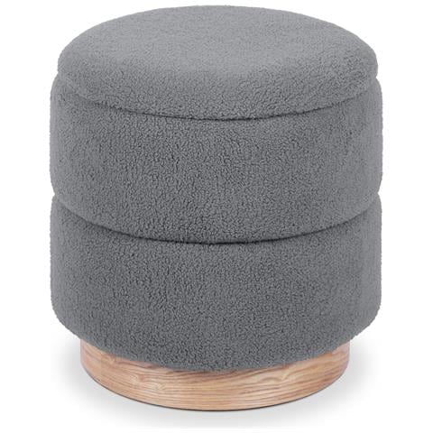 Pouf Petto Roméo In Tessuto Spugna Grigio - Foto 2