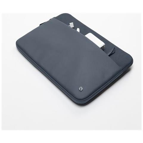 Custodia Per Macbook Pro 16 Pollici Con Cerniera In Poliestere, Blu Marine - Foto 4