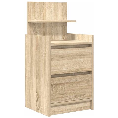 Comodini con 2 Cassetti 2 pz Rovere Sonoma 38x34x80 cm - Foto 9