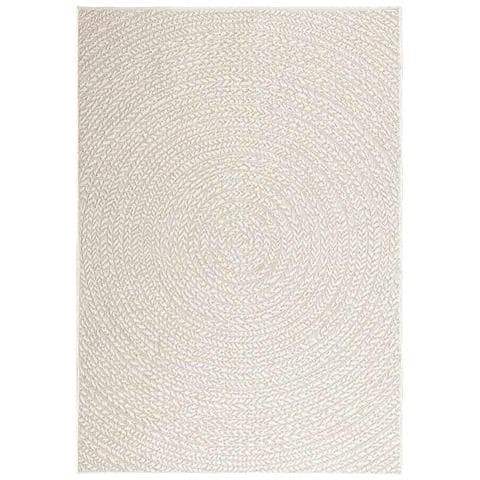 Tappeto Zizur Crema 120x170 Cm Aspetto Iuta Interni Ed Esterni - Foto 3