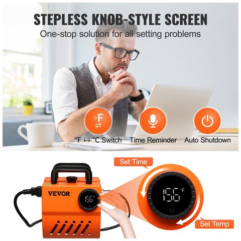 Pressa A Caldo Portatile Per Tazze Bicchiere 320w Per Tazze Da 33-44 Cl Intervallo Di Temperatura 40°c-210°c, Termopressa Per Tazze Altezza Max. 11cm In Ceramica Acciaio Inox Lega Di Alluminio - Foto 4