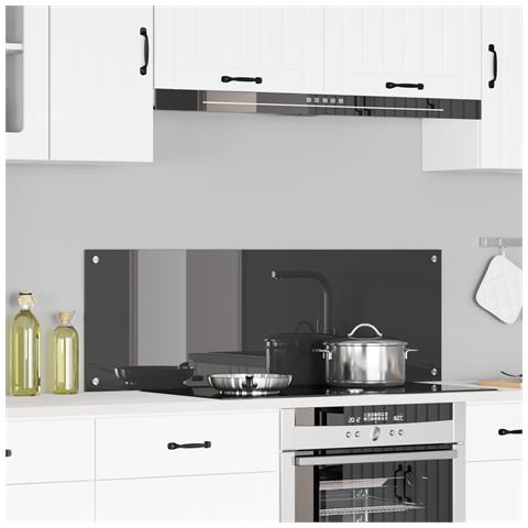 Schienale Cucina Grigio Scuro 120x40x0,6 cm in Vetro Temperato - - Foto 2