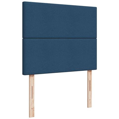 Giroletto a Molle con Materasso Blu 120x190 cm in Tessuto - Foto 9