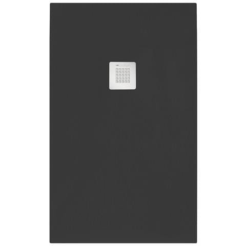 Piatto Doccia Rettangolare 90x160 Cm Effetto Pietra Marmoresina Stone Nero Grafite Francia - Foto 1