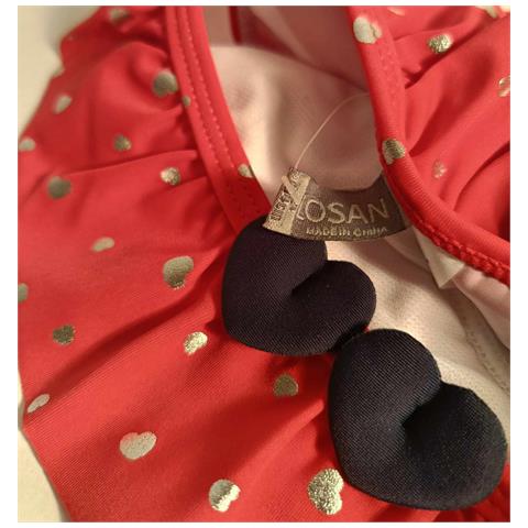 Slip Da Bagno Per Bambina 122 Cm A Righe Rosse E Bianche - Foto 2