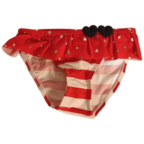 Slip Da Bagno Per Bambina 122 Cm A Righe Rosse E Bianche - Foto 1